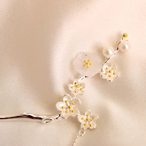 サンカヨウのかんざし 朝露を吸って花びらが透明になる k006 かんざし  