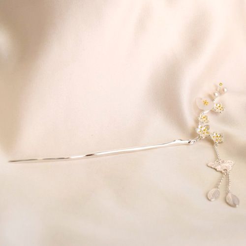 サンカヨウのかんざし 朝露を吸って花びらが透明になる k006 かんざし  