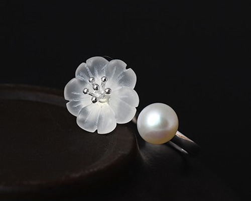 受注制作＞サンカヨウのリング 「サンカヨウ」フリーサイズ0219