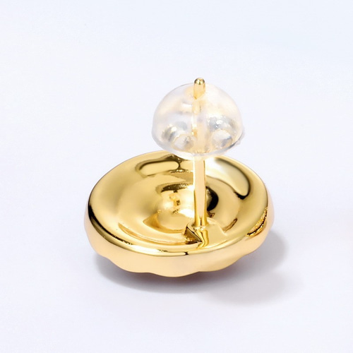 受注制作＞こはくのピアス 琥珀 パール イエローゴールド 0188 ピアス