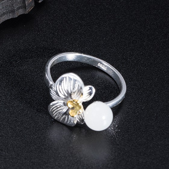 ＜受注制作＞コチョウランのリング　胡蝶蘭　シルバー925　0299