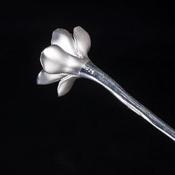 スイセンの花のかんざし　水仙　シルバー　K007 5枚目の画像