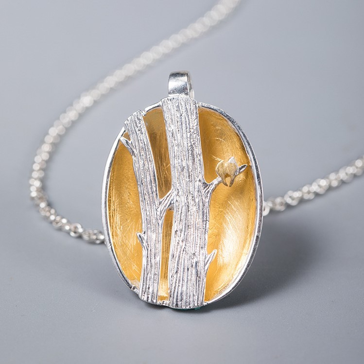 ＜受注制作＞枝のペンダント　SILVER　0423