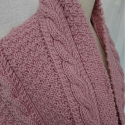 縄編み模様のスヌードA 3枚目の画像