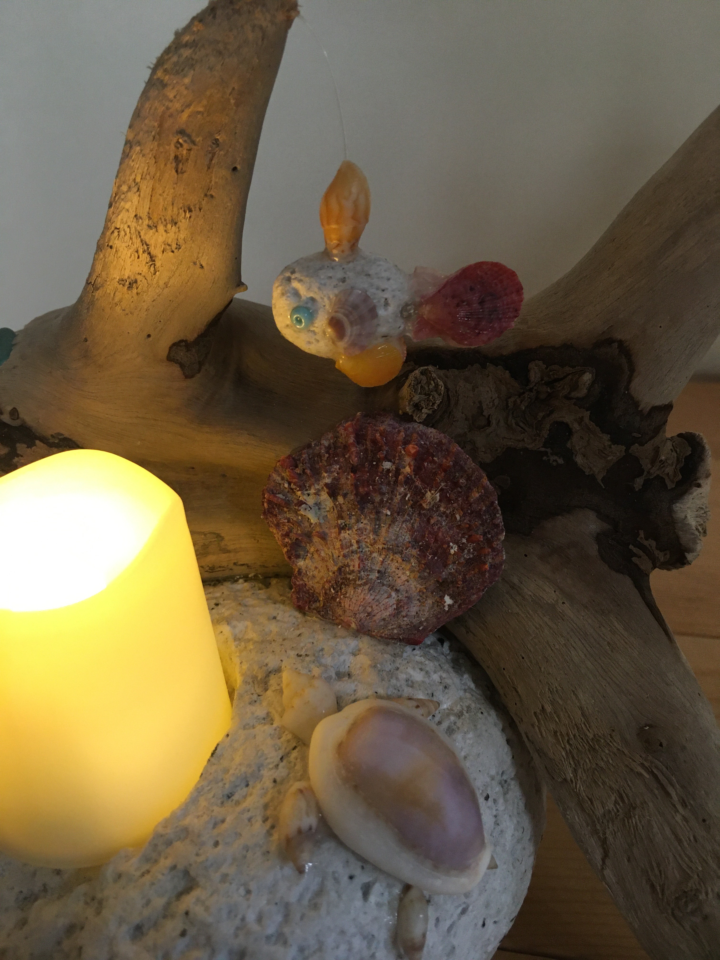 ハンドメイド　流木ランプ　世界にここだけ