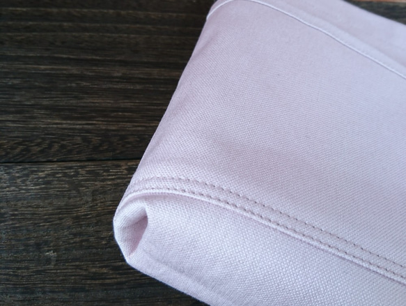 カラー帆布のバッグインバッグ（ピンクグレー） 4枚目の画像