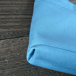 カラー帆布のバッグインバッグ（スモーキーブルー） 4枚目の画像