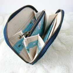 リバティプリント使用・ラウンドミニ財布(クレオ) 6枚目の画像
