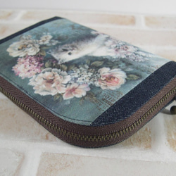 【再販】ロマンティック猫柄のミニ財布 2枚目の画像