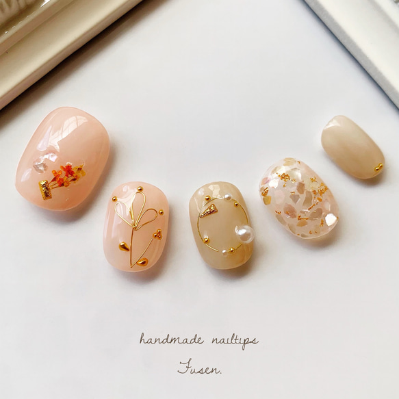 再販 ♡ nailtips * no.40 ネイルチップ（つけ爪） 三日月 通販