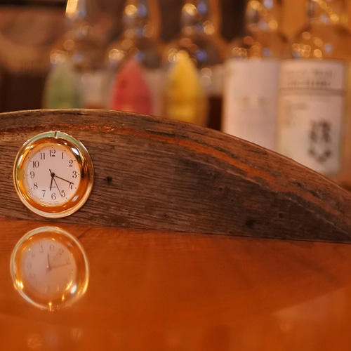 樽型 ウォールクロック 250 ウイスキー樽 壁掛け時計 ホグスヘッド