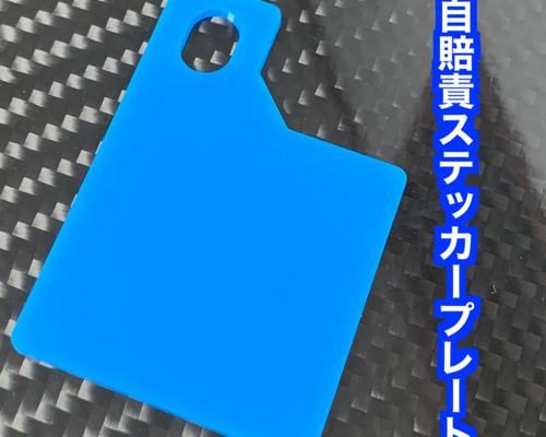 送料無料】自賠責ステッカープレート(ブルー) 取り付けボルト