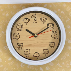 【木目調 Wall clock】動物さん シリーズ 1枚目の画像