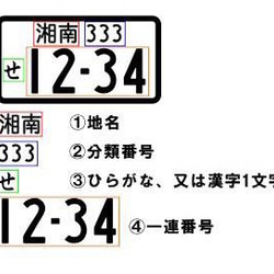 【送料無料】アクリル使用 ナンバープレート キーホルダー オーダー受付 3枚目の画像