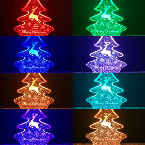 クリスマスツリー LEDランプ (全16色) トナカイVer. クリスマス