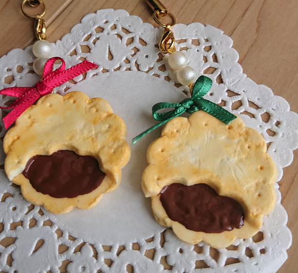 クッキーアン ストラップ 4体 クッキーストラップ【チョコサンドクッキー】 携帯ストラップ sora