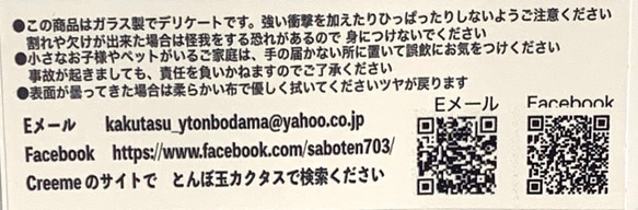 手作りガラス大人可愛い真っ赤瓢箪鬼火玉イヤリングスワロフスキー付★カクタス 6枚目の画像