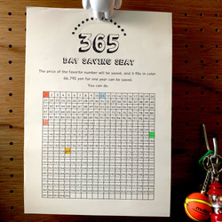 【Creema限定】365日貯金 封筒積立 貯金箱 毎日貯金 カスタム可❤️ カレンダー貯金 1枚目の画像