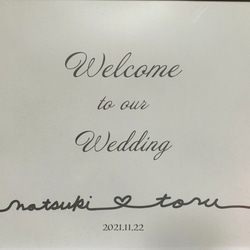 【Creema限定】♪シンプルなグレイッシュ ウェルカムボード❤️ ウェディング 結婚式 二次会 コロナ対策 ポスター 4枚目の画像