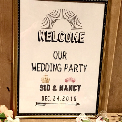ウェルカムボード 結婚式 二次会 名入れ ポスター印刷 パネル