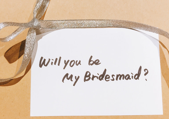 【大切なご友人に】シンプルなブライズメイドのお願いカードウェディング  結婚式 2枚目の画像