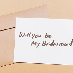 【大切なご友人に】シンプルなブライズメイドのお願いカードウェディング  結婚式 3枚目の画像