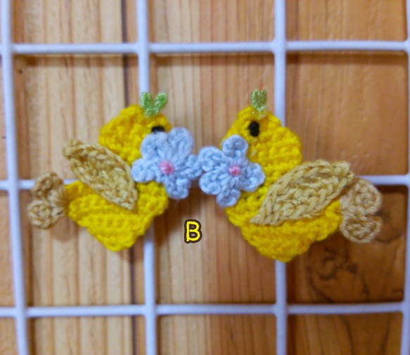 綺麗な色のかわいい小鳥の2個組マグネット 3枚目の画像