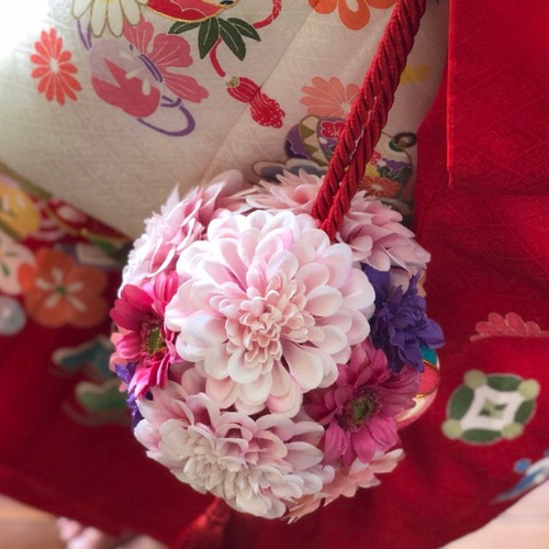 受注制作]七五三・お正月•和装 フラワーボール その他ファッション雑貨  