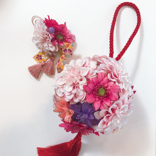 受注制作]七五三・お正月•和装 フラワーボール その他ファッション雑貨  