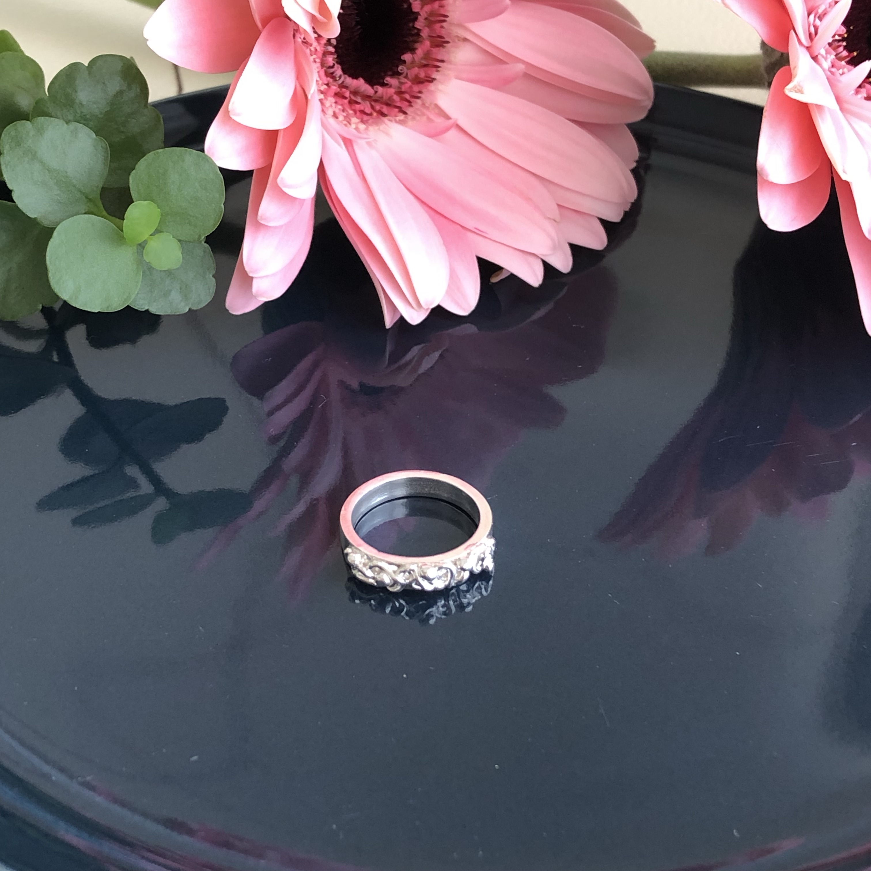 もじゃっとピンキーリング  純銀シルバーリング