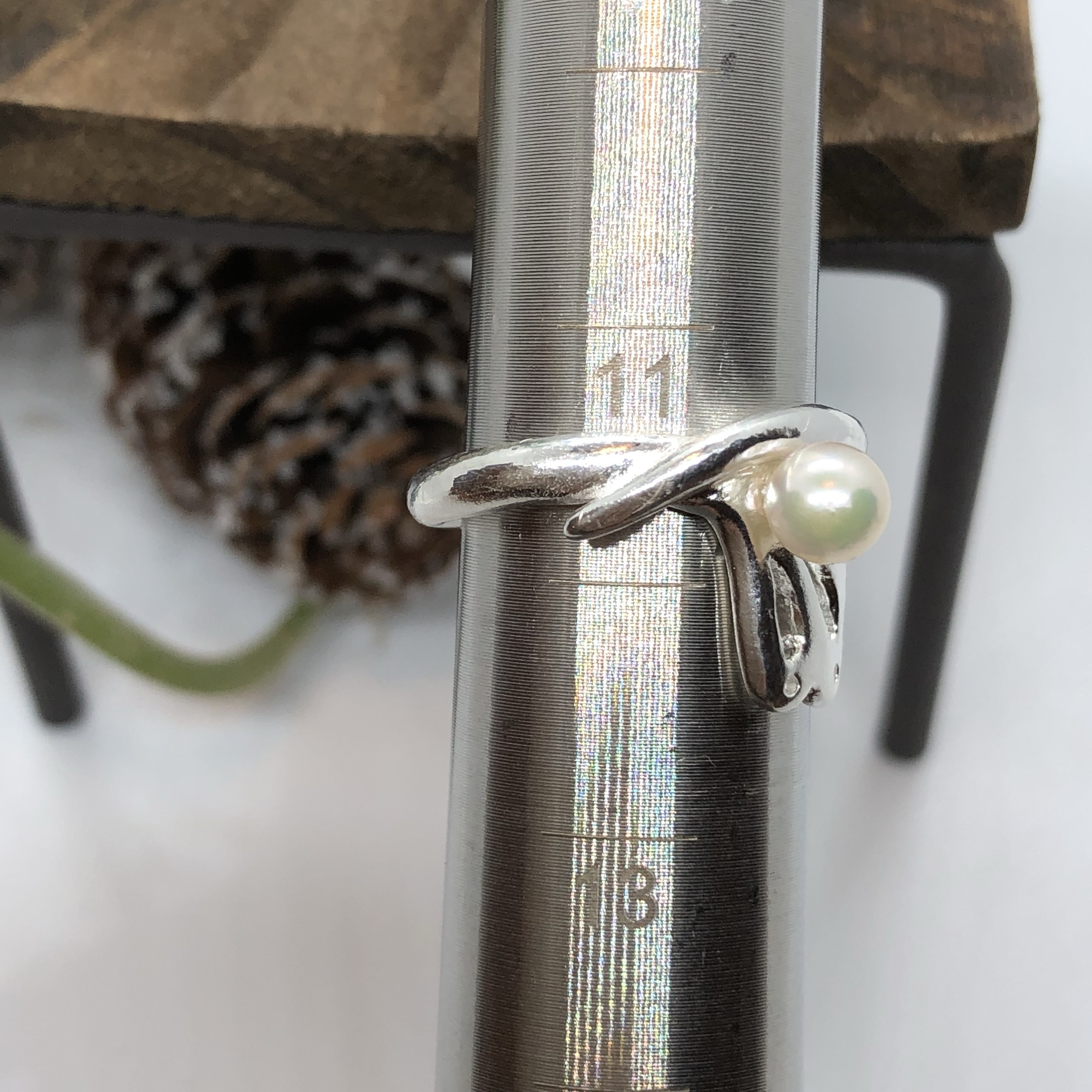 パールマーメイドリング  純銀シルバーリング