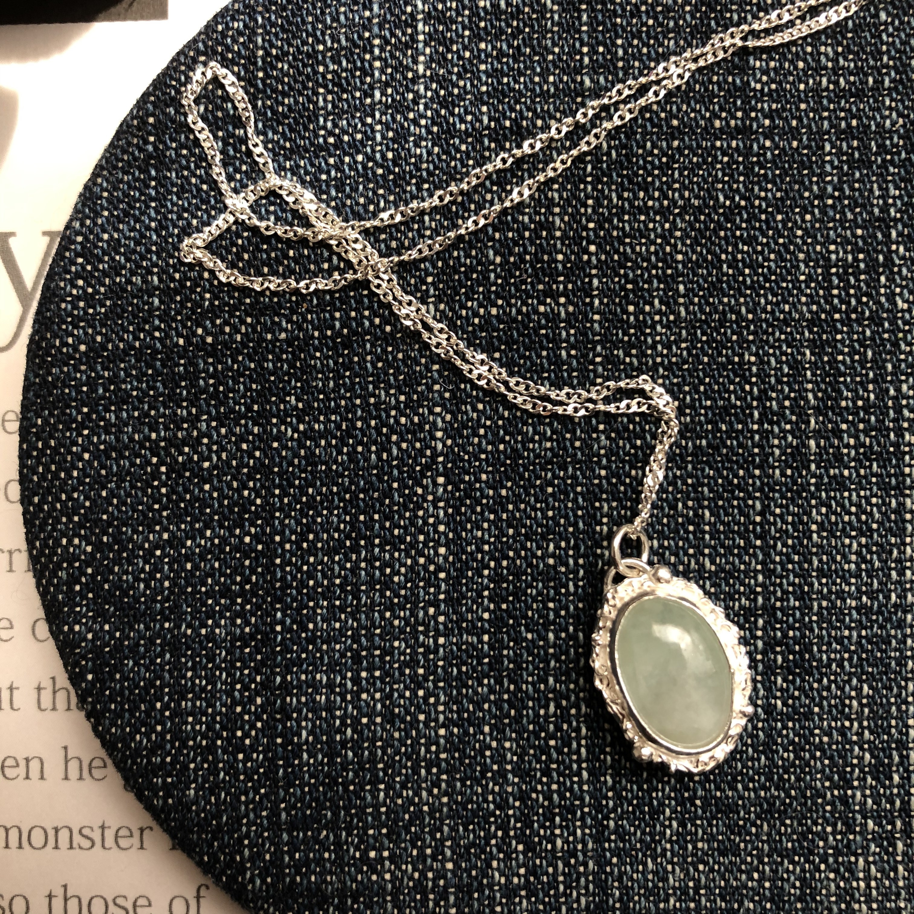 純銀ネックレス ヒスイもじゃこさん