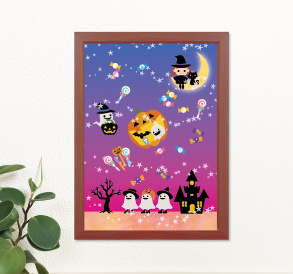 ハロウィンのアートポスターTRICK OR TREAT 1枚目の画像