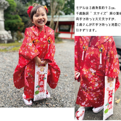 七五三の千歳飴袋"大サイズ"花七宝柄、名入れ無料 8枚目の画像