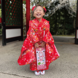 七五三の千歳飴袋"大サイズ"花七宝柄、名入れ無料 10枚目の画像