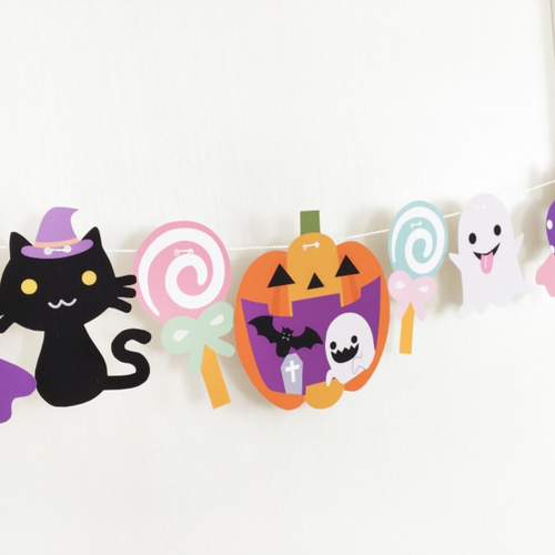 ハロウィンガーランド⭐︎パーティー HALLOWEEN パーティー飾り ハロウィン ガーランド 壁 飾り