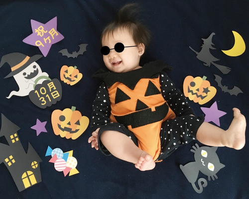 【セット売り】ハロウィン飾りハンドメイド　壁面・寝相アート セット売り】ハロウィン飾りハンドメイド 壁面・寝相アート