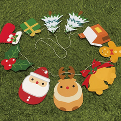 サンタとトナカイのジングルベルXmasガーランド 4枚目の画像