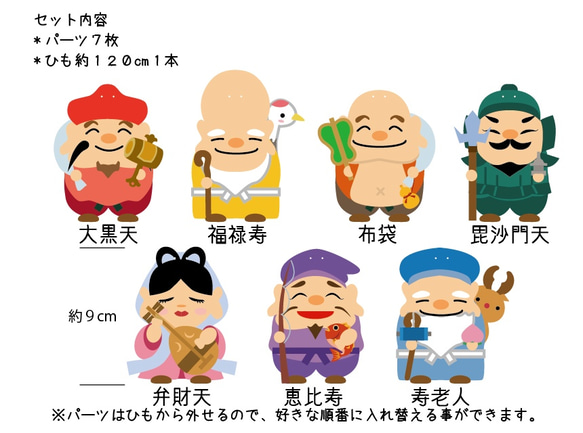 七福神ガーランド 2枚目の画像