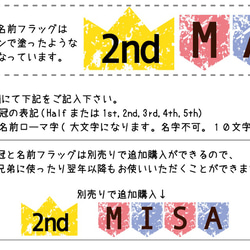 バースデーガーランド[名前フラッグ付きシンプルセット]*名入れ 3枚目の画像