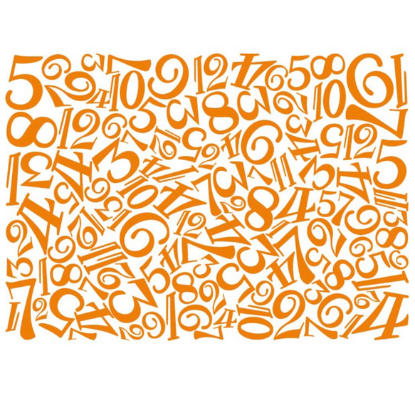 ポーセラーツ 白磁用 numeral 数字 転写紙 ORANGE その他素材 progress