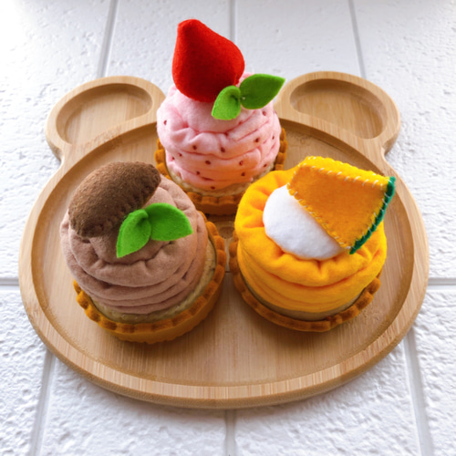 cocページ＊フェルトケーキ ケーキ（フェルトままごとブック） - 型紙屋 かわうそブック