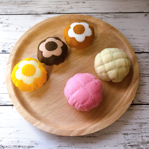 RTAママ☆ オーダーページ フェルトままごとパン オーダーページ】フェルトままごと パン パンチくんの型紙屋さん