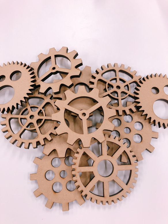 6G★特選NEW★木製☆お洒落で可愛い【北欧風デザインウッドコースター６枚】❤️ 選べる6種類！オシャレな歯車型ウッドコースター！ その他インテリア