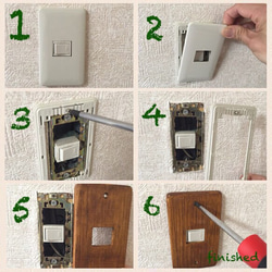 ウッド コンセント兼スイッチ(3口用)カバー 5枚目の画像