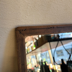 Wood frame stand mirror エイジング加工スタンドミラー 2枚目の画像