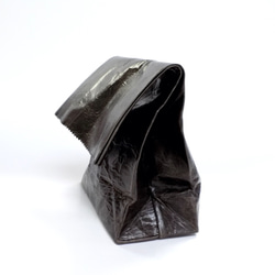 KAMIBUKURO(紙 袋) small 国内本馬革製　ダークブラウン 2枚目の画像