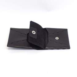 組み立て式二つ折り財布/黒/レザー革/ギフト/epoquesewn/ 3枚目の画像