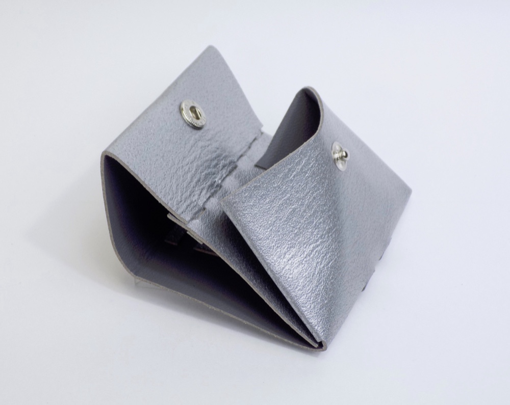 組み立て式コインケース/シルバー/レザー革/馬革/ギフト/epoquesewn/