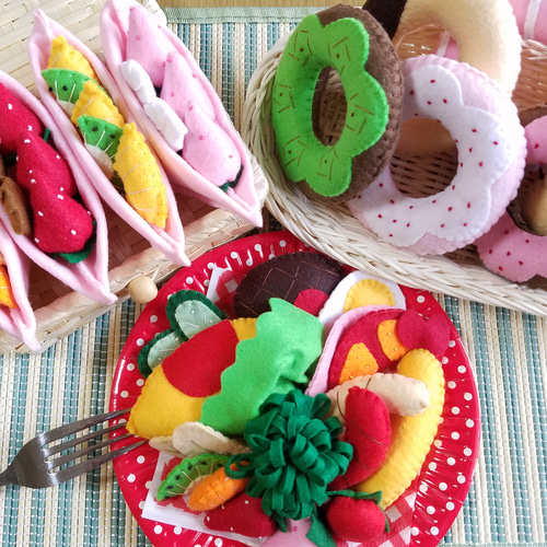 フェルト おままごと ハンドメイド ままごと オムライス